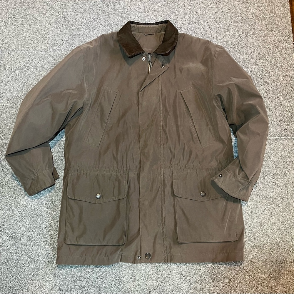 Impermeable by Weatherproof Jacket Mens Medium Brown Fleece Lined Full Zip Heavy